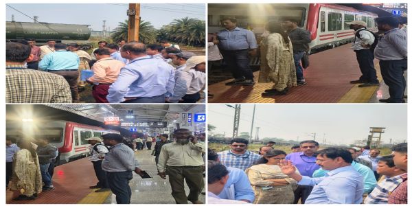 खड़गपुर एडीआरएम ने हल्दिया अमृत स्टेशन और रेलवे प्रतिष्ठानों का निरीक्षण किया