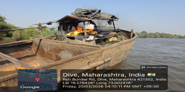 जिला प्रशासन ने भिवंडी में रेत माफिया की 90लाख की संपत्ति नष्ट की