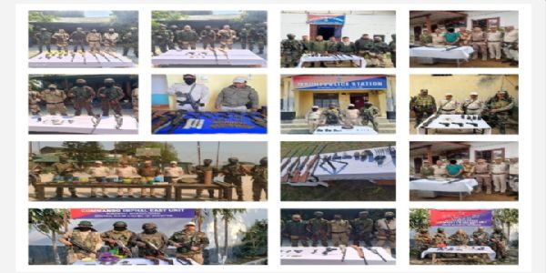 Image of the Arms, Explosives Recovered in Multiple Operations Across Manipur; KYKL Cadre Held Image of the Arms, Explosives Recovered in Multiple Operations Across Manipur; KYKL Cadre Held