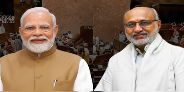 उपराष्ट्रपति सीपी राधाकृष्णन और प्रधानमंत्री नरेन्द्र मोदी (फाइल फोटो)।