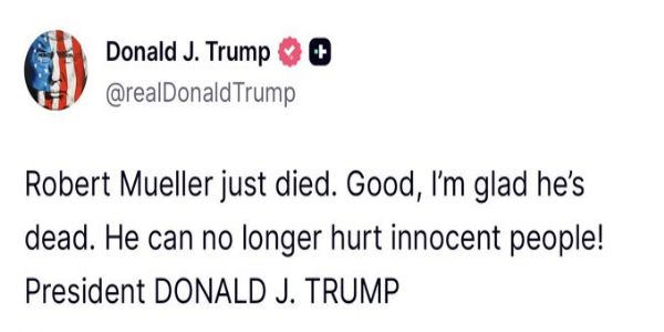 एफबीआई के पूर्व निदेशक रॉबर्ट मुलर का निधन, ट्रंप ने कसा तंज