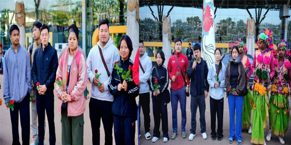 खेलो इंडिया ट्राइबल गेम्स के लिए छत्तीसगढ़ पहुंचा अरुणाचल के खिलाड़ी