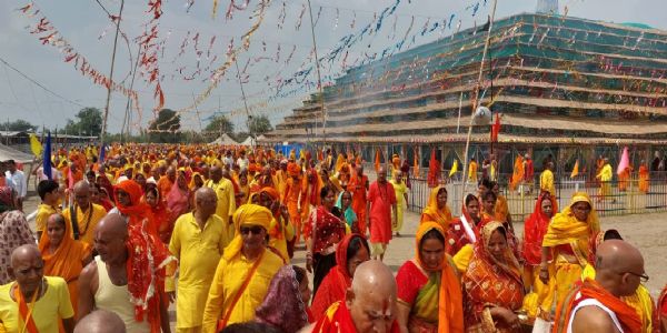 श्रीजीयर स्वामी ने श्रीराम जन्मभूमि की महिमा का किया बखान, पांच हजार यजमानों ने विश्व कल्याण के लिए दी आहुति