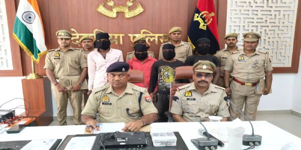 देवरिया: पुलिस ने चोरी की दो घटनाओं का किया खुलासा, 5 गिरफ्तार