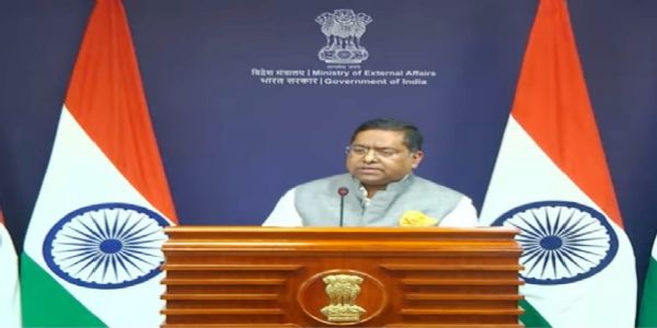 विदेश मंत्रालय के प्रवक्ता रणधीर जायसवाल शुक्रवार को पत्रकार वार्ता में