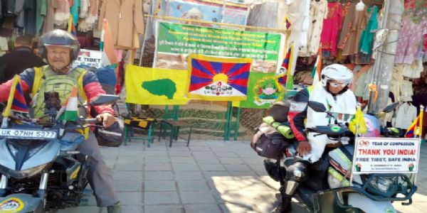 तिब्बती जागरूकता के लिए 90 दिवसीय बाइक रैली पहुंची नैनीताल