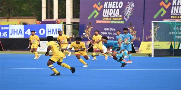 खेलो इंडिया ट्राइबल गेम्स 2026 : पुरुष हॉकी का सेमीफाइनल मुकाबला