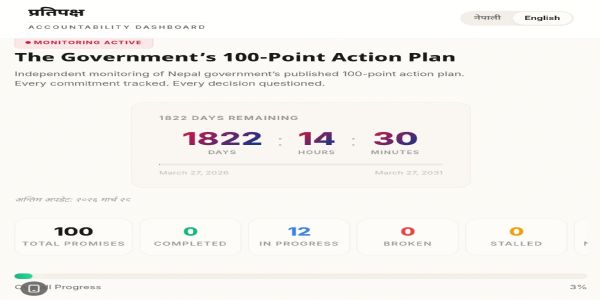 नेपाल सरकार द्वारा बनाई गई वेबसाइट