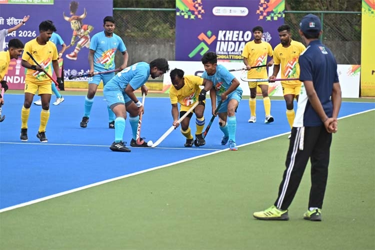खेलो इंडिया ट्राइबल गेम्स 2026 : पुरुष हॉकी का सेमीफाइनल मुकाबला