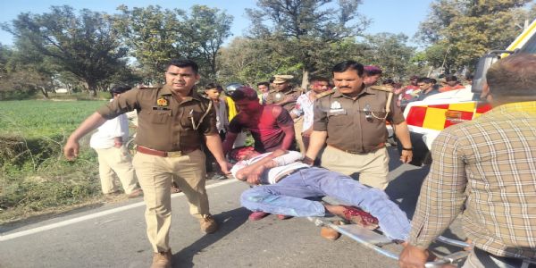 औरैया में आमने-सामने बाइक की भिड़ंत में अधेड़ की मौत