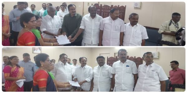 अंबुमणि रामदास और इनबदुरई ने अपना नामांकन दाखिल किया।