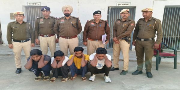 सिरसा: बंधक बनाकर लूटपाट करने वाले राजस्थान के चार बदमाश गिरफ्तार