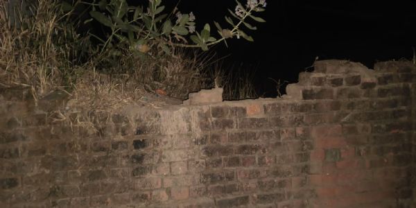 अनूपपुर: हाथी ने ग्राम आमाडांड में दो ग्रमीणों के घरों की बाउंड्री वॉल तोडी