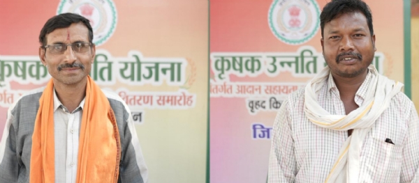 कृषक  शैलेन्द्र कुमार थवाईत  एवं जिमी राठिया