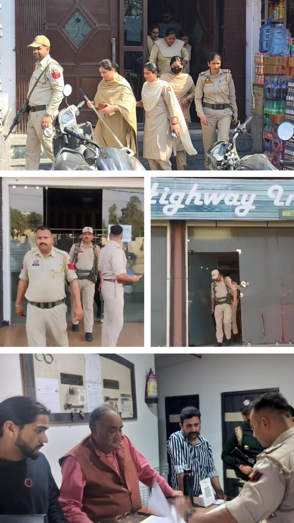Police raid hotels in Kathua, check registers, warn couples and let them go.