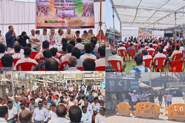 नैला रेलवे फाटक की समस्या पर बड़ा फैसला, आंदोलन के बाद बनी सहमति,आरओबी, फुट ओवरब्रिज और अंडरब्रिज निर्माण पर रेलवे व जनप्रतिनिधियों में बनी सहमति, 9 घंटे बाद खत्म हुआ चक्का जाम...