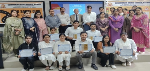 Inter-college elocution competition on road safety awareness organised at GDC Kathua