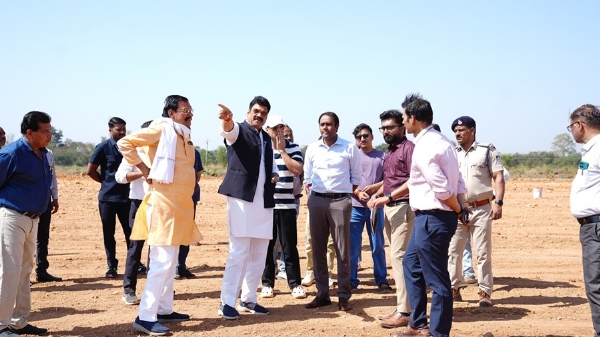 मंत्री गोविंद सिंह राजपूत ने ज्ञानवीर यूनिवर्सिटी के उद्घाटन समारोह की तैयारी को लेकर कार्यक्रम स्थल का निरीक्षण किया