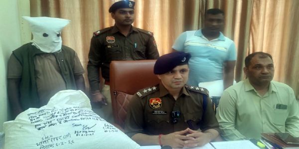 हांसी पुलिस की बड़ी कार्रवाई, 10 किलो गांजा के साथ एक काबू