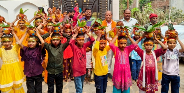 चामुंडा माता मंदिर से निकली भव्य कलश यात्रा