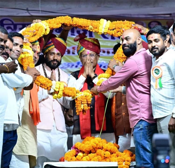 मुख्यमंत्री साय चन्द्रनाहू कुर्मी क्षत्रिय समाज के वार्षिक अधिवेशन में शामिल हुए