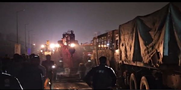 (अपडेट) मोतीचूर फ्लाईओवर हादसे  में दो की मौत, नौ घायल