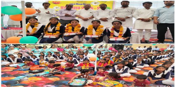 राजगढ़ः स्कूल चलें हम अभियान शुरू, प्रवेश उत्सव में विद्यार्थियों का हुआ भव्य स्वागत