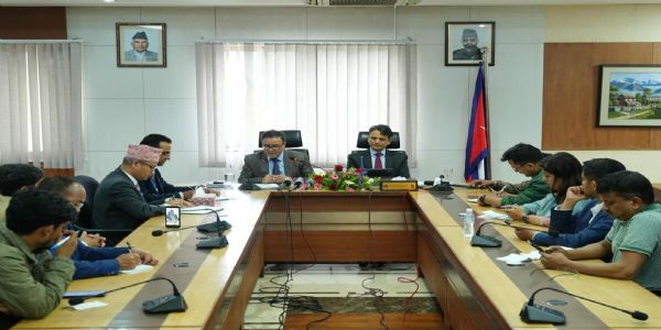 नेपाल के विदेश मंत्रालय का पत्रकार सम्मेलन