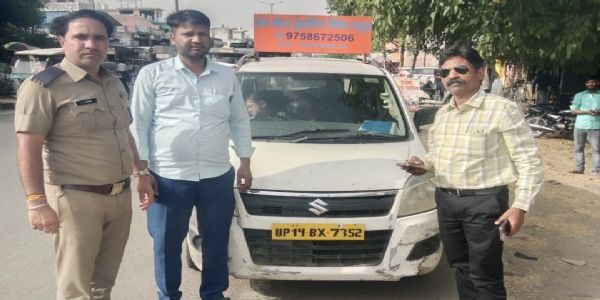 अवैध ड्राइविंग ट्रेनिंग पर टैक्सी सीज, ₹24,500 का चालान