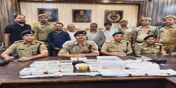 यूपी और मध्य प्रदेश के मंदिरों में चोरी करने वाले तीन चाेर और एक सुनार गिरफ्तार