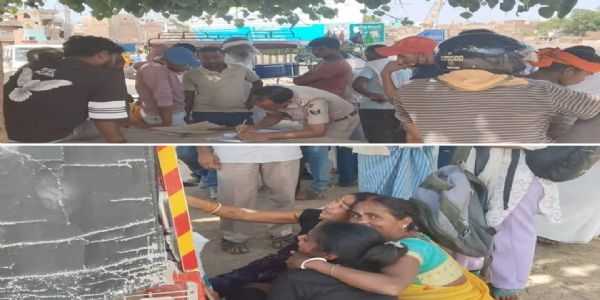 नवादा में ट्रक की चपेट में आने से महिला की मौत, पति घायल