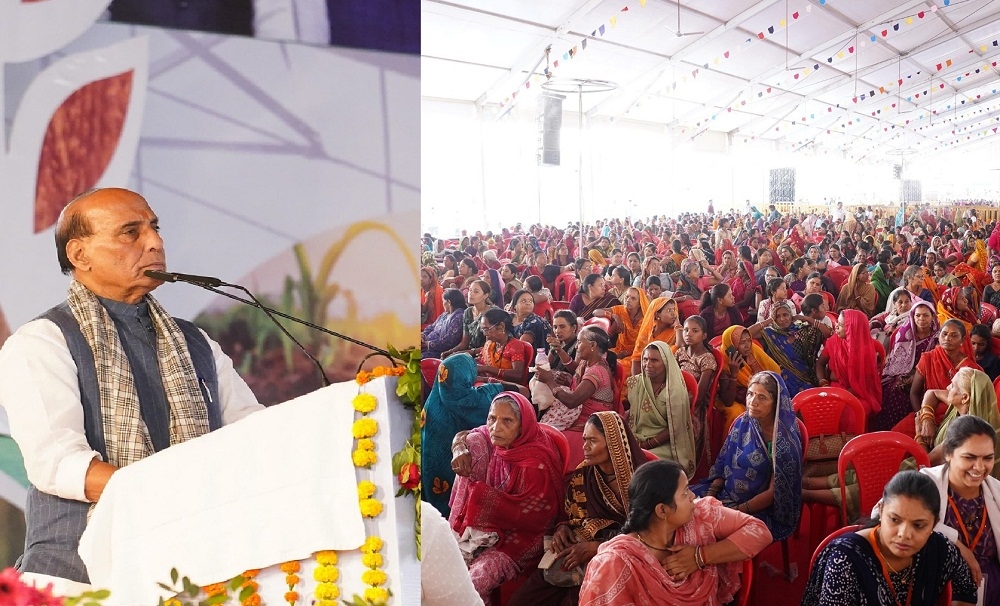 रायसेन में तीन दिवसीय उन्नत कृषि महोत्सव-2026 को संबोधित करते हुए राजनाथ सिंह रायसेन में तीन दिवसीय उन्नत कृषि महोत्सव-2026 को संबोधित करते हुए राजनाथ सिंह