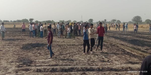 औरैया में आग से जलकर 24 बीघा गेहूं की फसल राख