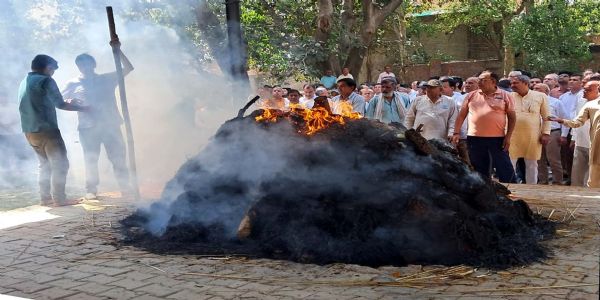 गुरुग्राम: हरियाणा के पूर्व डिप्टी स्पीकर गोपीचंद गहलोत पंचतत्व में विलीन