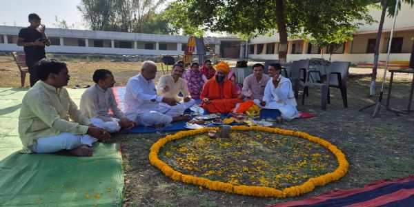 राजगढ़ः संघ शिक्षा वर्ग की तैयारियां शुरू, भूमि पूजन के साथ हुआ शुभारंभ