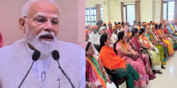 भाजपा के क्षेत्रीय कार्यालय पर महिलाओं ने सुना नारी शक्ति वंदन सम्मेलन कार्यक्रम