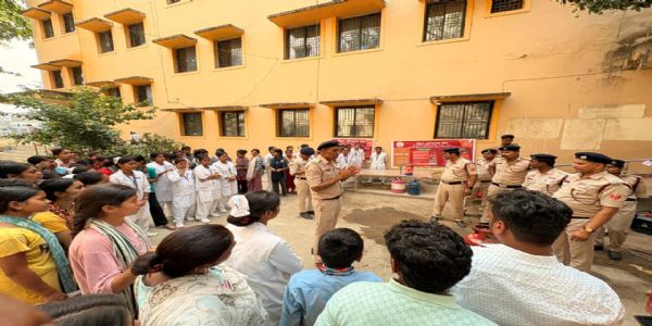 प्राथमिक स्वास्थ्य केंद्र, बायसी में फायर सेफ्टी जागरूकता