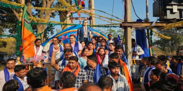 अंबिकापुर : डॉ. भीमराव अंबेडकर की 136वीं जयंती पर सरगुजा जिले में चौथी प्रतिमा स्थापित