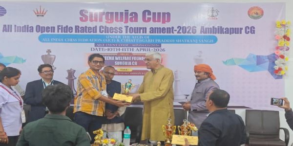 अंबिकापुर : शतरंज की बिसात पर छाए सुशील मिश्रा, सरगुजा चैंपियनशिप का खिताब किया अपने नाम