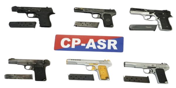 अमृतसर में अवैध हथियार तस्करी मॉड्यूल के तीन गुर्गे काबू, 6 पिस्तौल बरामद