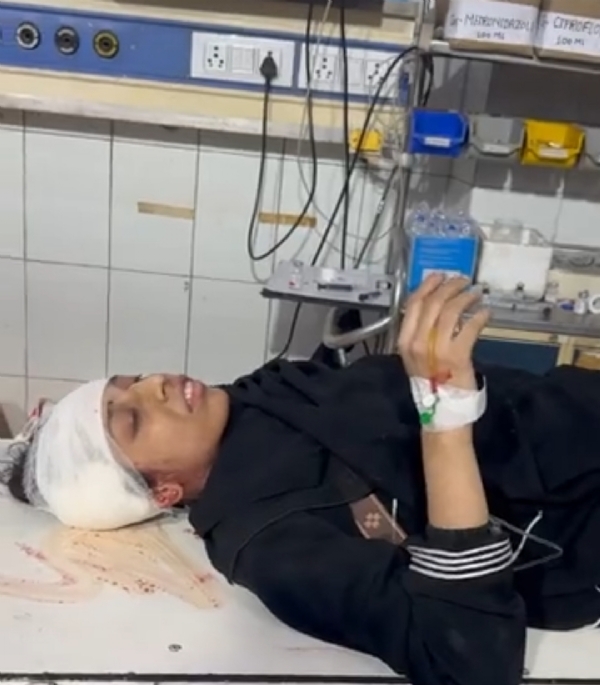 घटना में घायल युवती