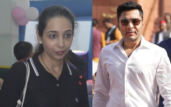 लाेकसभा सांसद अभिषेक बनर्जी और पत्नी रुजिरा नारूला बनर्जी