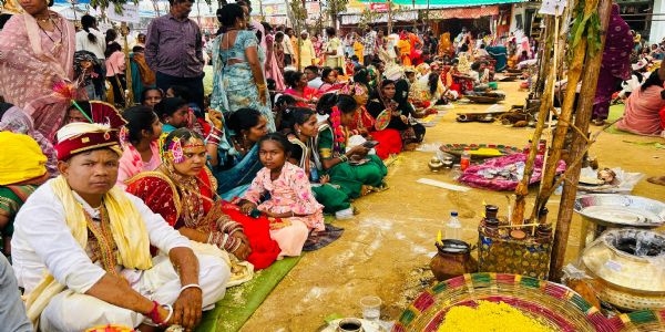 गंगरेल में भव्य सामूहिक विवाह, 63 जोड़े परिणय सूत्र में बंधे