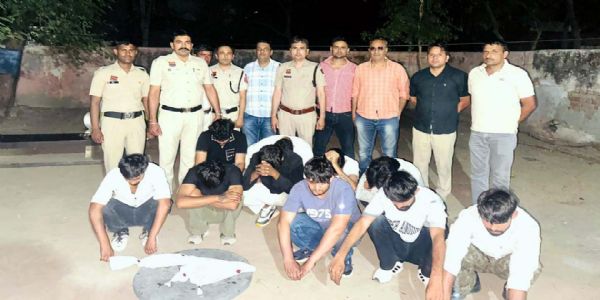 हिसार में दहशत फैलाने की कोशिश नाकाम, हथियारों से लैस 10 बदमाश गिरफ्तार