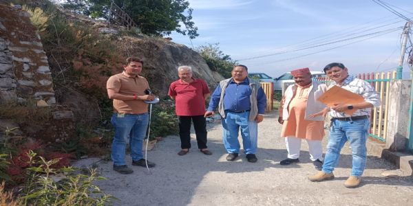 संघ भवन निर्माण के लिए प्रस्तावित भूमि का किया निरीक्षण