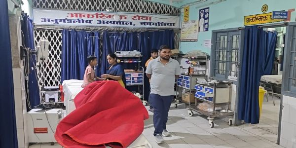 नवगछिया अनुमंडल अस्पताल में संदिग्ध युवक की आवाजाही