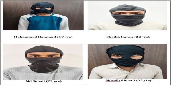 स्पेशल सेल द्वारा गिरफ्तार आरोपितों की फोटो