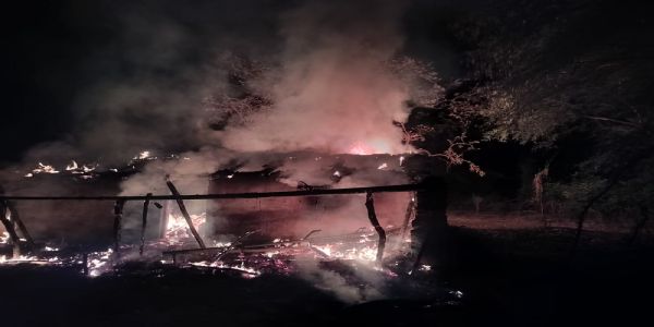 राजगढ़ःखेत पर बने मकान में लगी आग, किसान को करीब 5 लाख का नुकसान