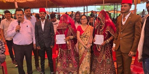 ग्वालियरः अक्षय तृतीया पर डबरा में हुआ सामूहिक विवाह सम्मेलन, 73 जोड़े परिणय सूत्र में बंधे