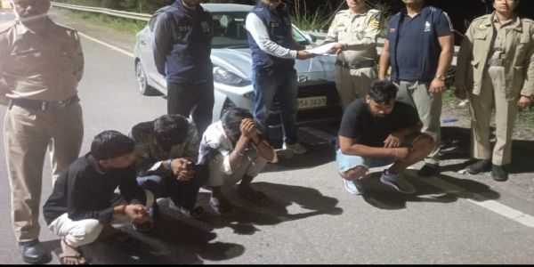 बिलासपुर में एसटीएफ की बड़ी कार्रवाई, कार से 376 ग्राम चरस बरामद, चार आरोपी गिरफ्तार